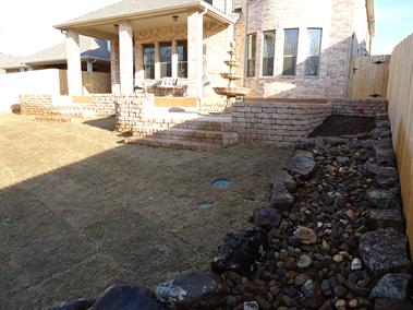 Before & After Hardscaping, rocks dry creek  landscaping, Irrigation install